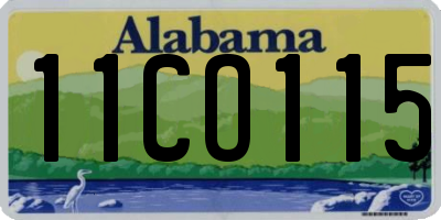AL license plate 11CO115