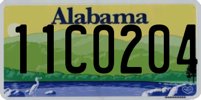 AL license plate 11CO204