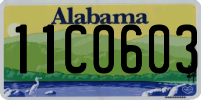 AL license plate 11CO603