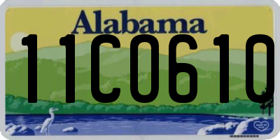AL license plate 11CO610