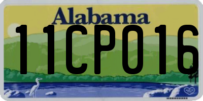 AL license plate 11CP016