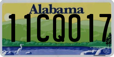 AL license plate 11CQ017
