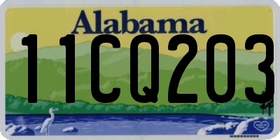 AL license plate 11CQ203