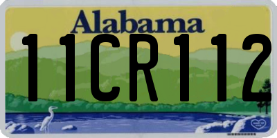 AL license plate 11CR112