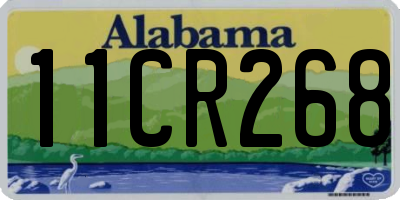 AL license plate 11CR268