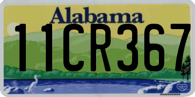 AL license plate 11CR367
