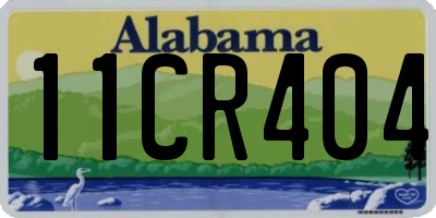 AL license plate 11CR404