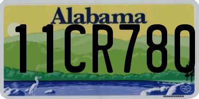 AL license plate 11CR780