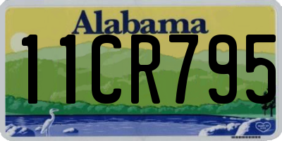 AL license plate 11CR795