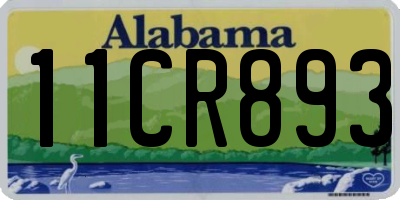 AL license plate 11CR893