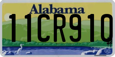 AL license plate 11CR910