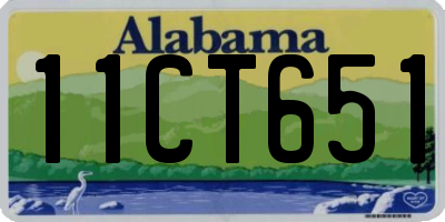 AL license plate 11CT651