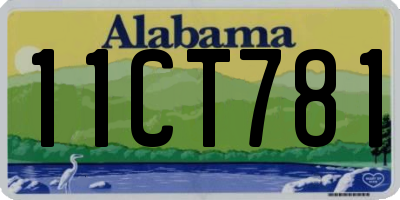 AL license plate 11CT781