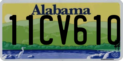 AL license plate 11CV610