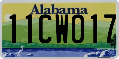 AL license plate 11CW017