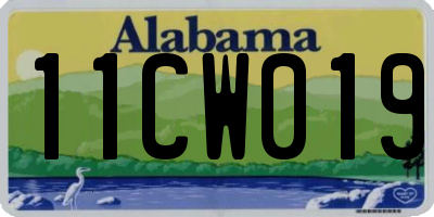 AL license plate 11CW019