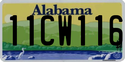 AL license plate 11CW116