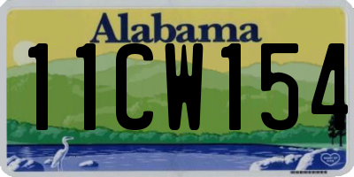 AL license plate 11CW154
