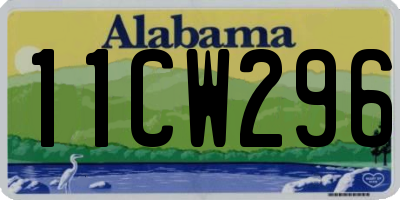 AL license plate 11CW296