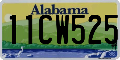 AL license plate 11CW525