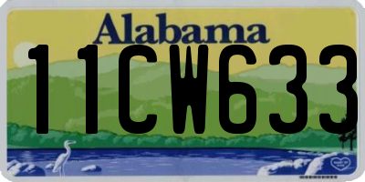 AL license plate 11CW633