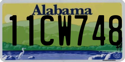 AL license plate 11CW748