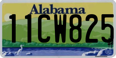 AL license plate 11CW825