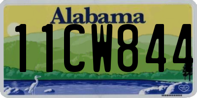 AL license plate 11CW844