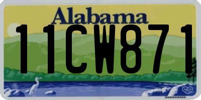 AL license plate 11CW871