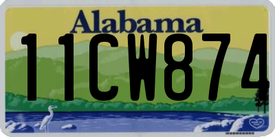 AL license plate 11CW874