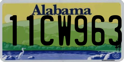 AL license plate 11CW963