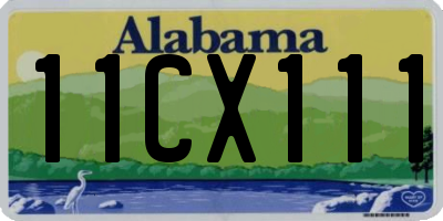 AL license plate 11CX111