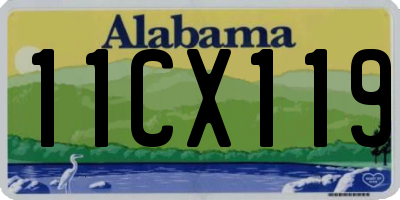 AL license plate 11CX119