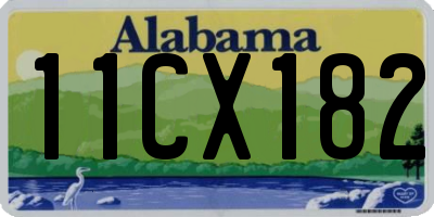 AL license plate 11CX182