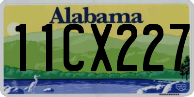 AL license plate 11CX227