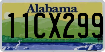 AL license plate 11CX299