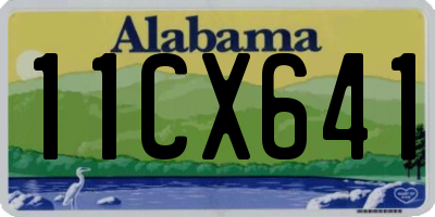 AL license plate 11CX641
