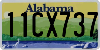 AL license plate 11CX737
