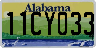 AL license plate 11CY033