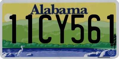 AL license plate 11CY561