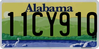 AL license plate 11CY910