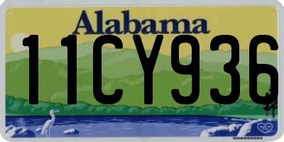 AL license plate 11CY936