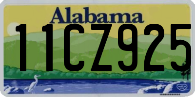 AL license plate 11CZ925