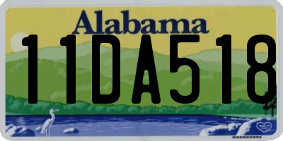 AL license plate 11DA518