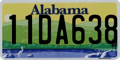 AL license plate 11DA638