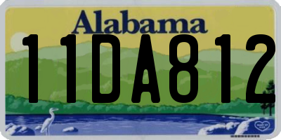 AL license plate 11DA812