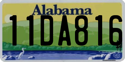 AL license plate 11DA816