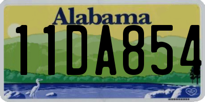 AL license plate 11DA854