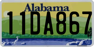 AL license plate 11DA867