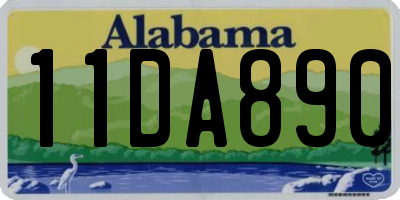 AL license plate 11DA890